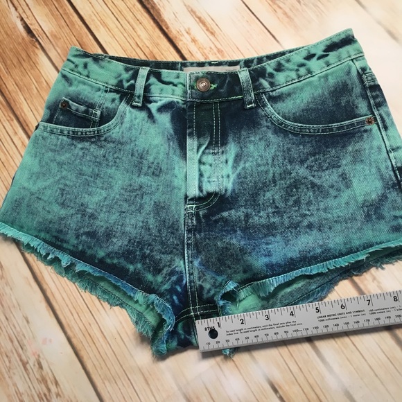 Topshop Moto Acid Washed Denim Frayed Edge Size 27 - Picture 6 of 8